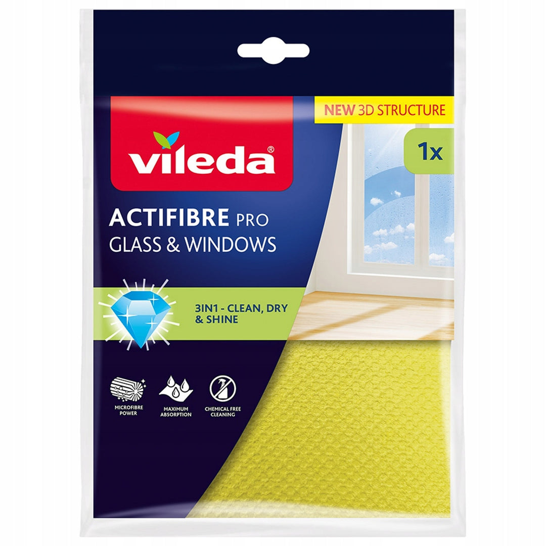 GreenBlue-Flachmopp mit Eimer und Auswringvorrichtung, zwei HQ-Mikrofaser-Einlagen, Fassungsvermögen 5,7 l, MaxiClean GB870 + Vileda Actifibre Pro-Tuch