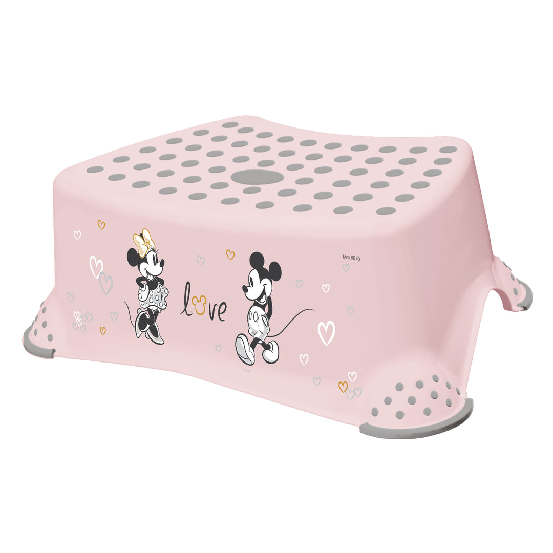 Kinderpodest + zweistufiges Kinderpodest „Keeeper“ mit rutschfester Oberfläche, Serie „Minnie Mouse“