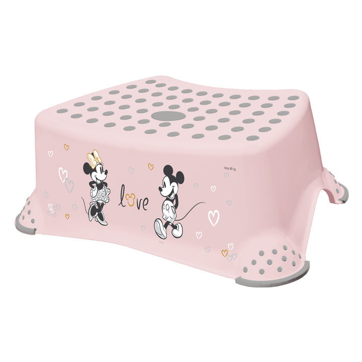 Kinderpodest + zweistufiges Kinderpodest „Keeeper“ mit rutschfester Oberfläche, Serie „Minnie Mouse“