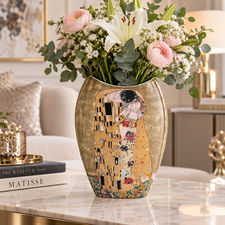 Porzellanvase in einer Geschenkbox, Kollektion „Klimt – Der Kuss“