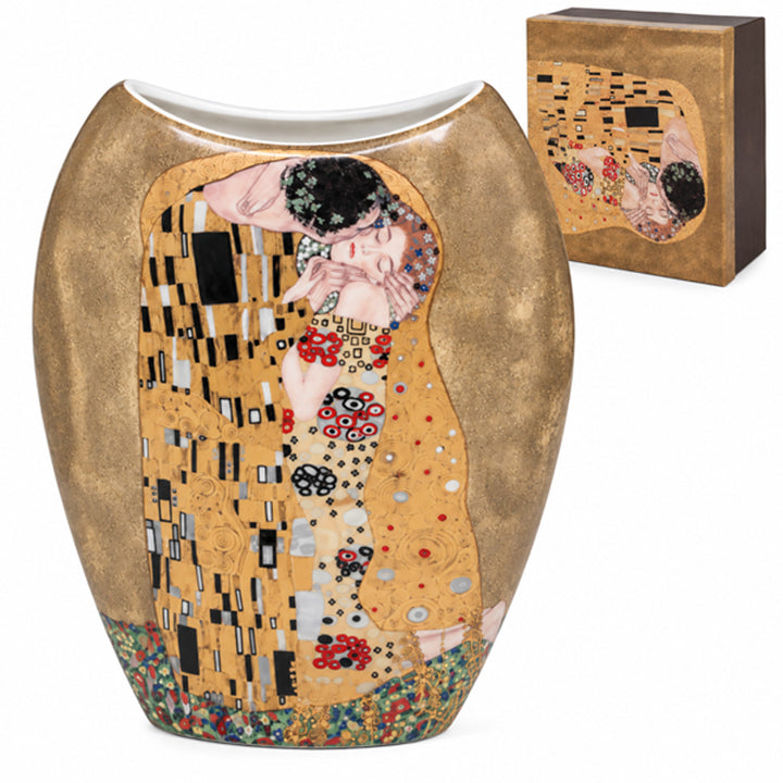Porzellanvase in einer Geschenkbox, Kollektion „Klimt – Der Kuss“