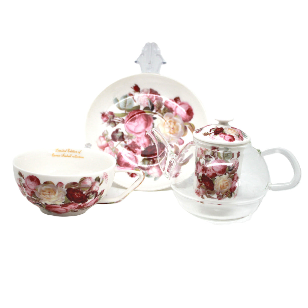 Teeservice „Rosen“, Tasse und Kanne (Tea for One) Queen Isabell
