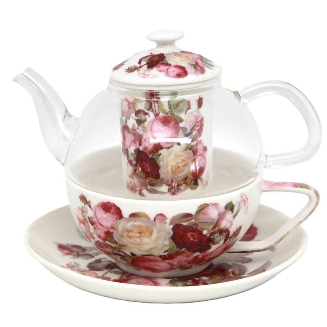 Teeservice „Rosen“, Tasse und Kanne (Tea for One) Queen Isabell