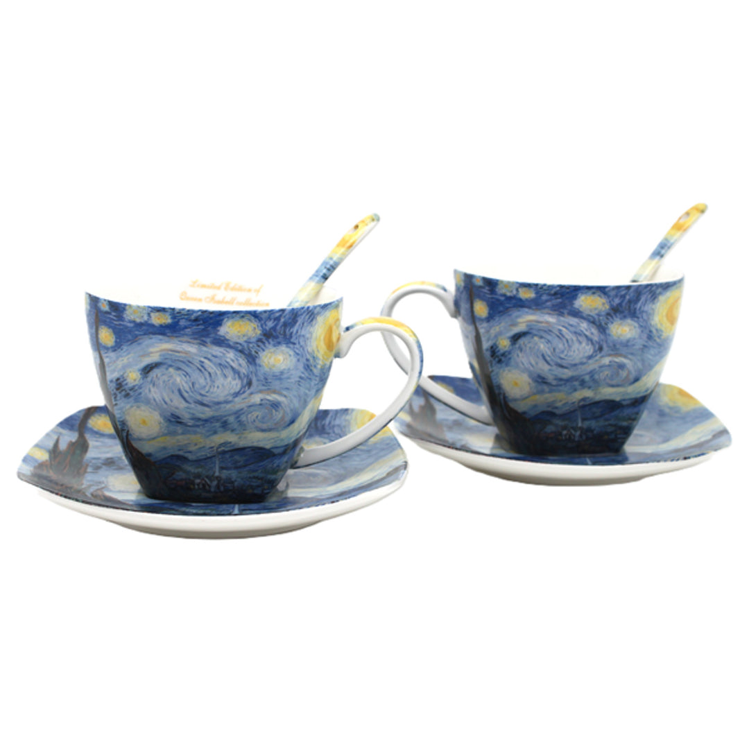 Porzellantassen „Van Gogh – Sternennacht“, 2 x 250 ml, Set, Queen Isabell