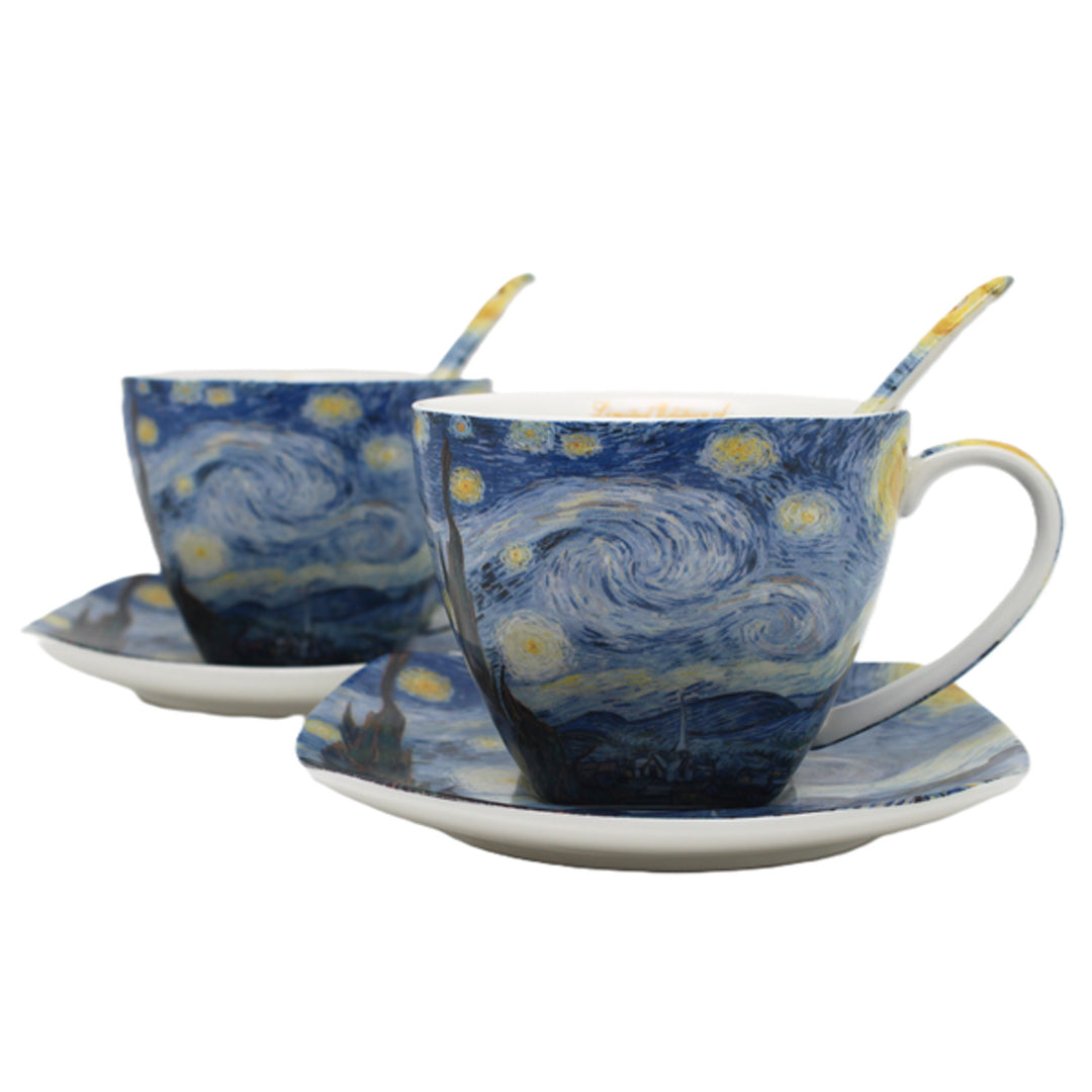 Porzellantassen „Van Gogh – Sternennacht“, 2 x 250 ml, Set, Queen Isabell