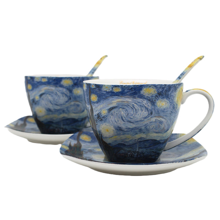 Porzellantassen „Van Gogh – Sternennacht“, 2 x 250 ml, Set, Queen Isabell