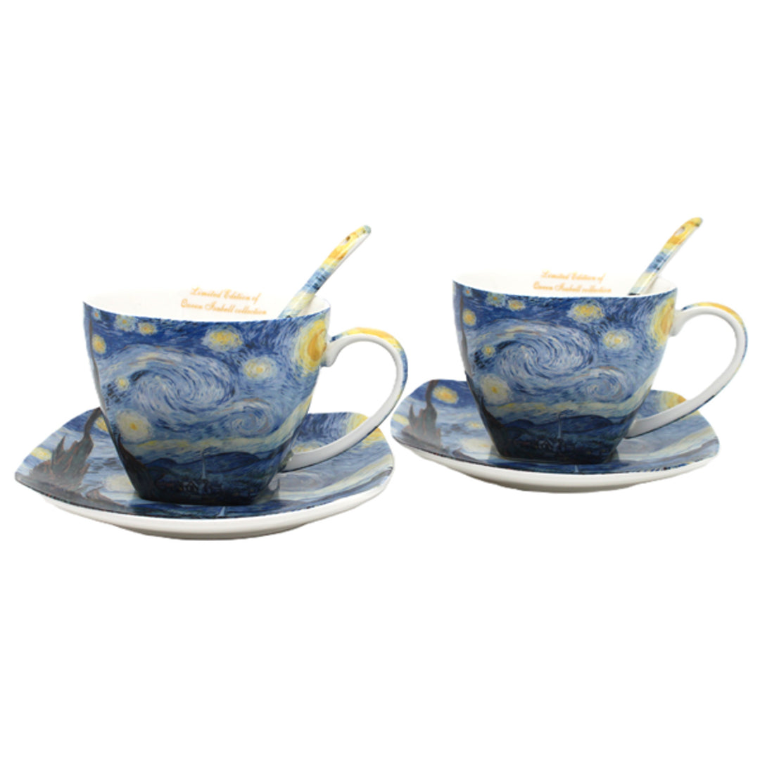 Porzellantassen „Van Gogh – Sternennacht“, 2 x 250 ml, Set, Queen Isabell