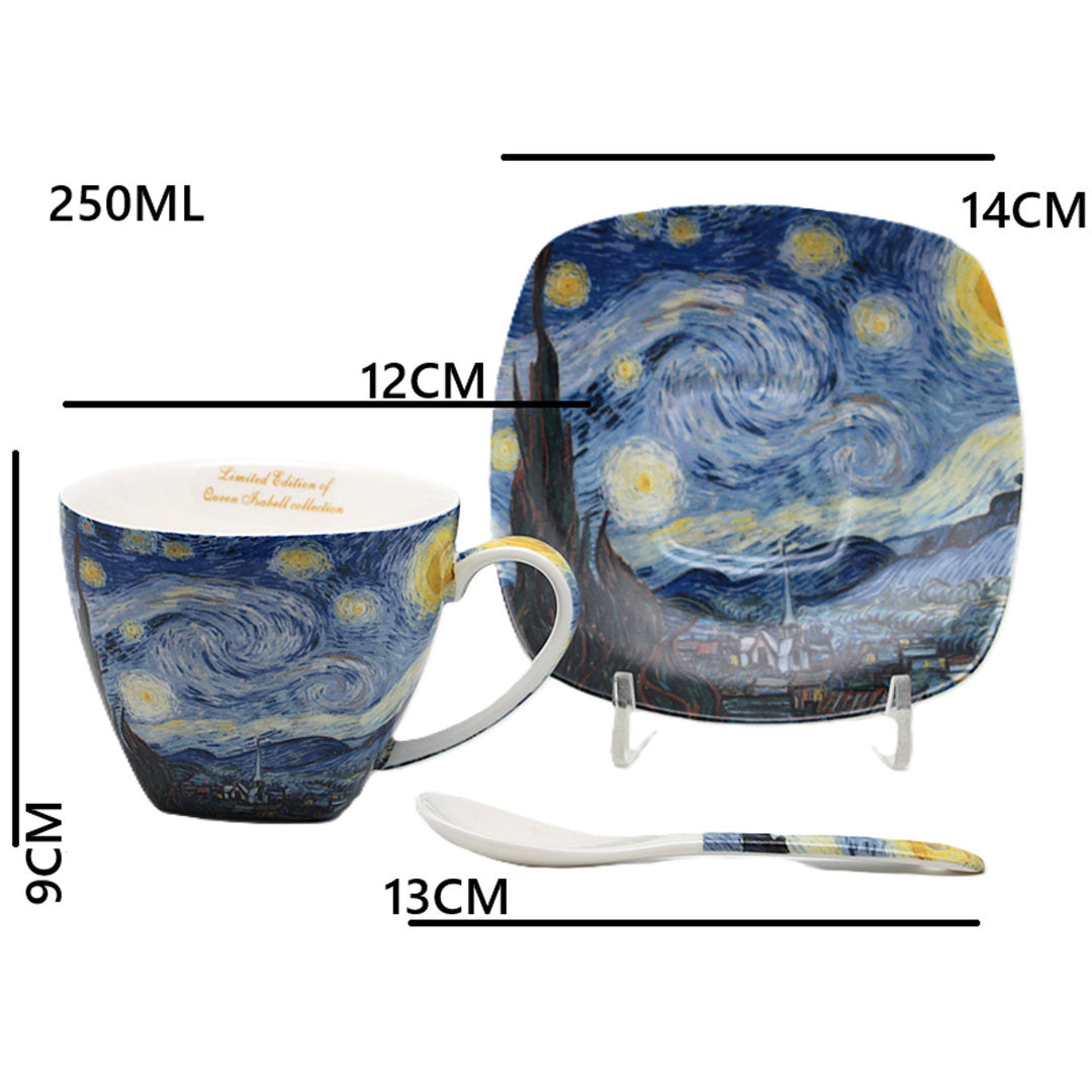 Porzellantassen „Van Gogh – Sternennacht“, 2 x 250 ml, Set, Queen Isabell