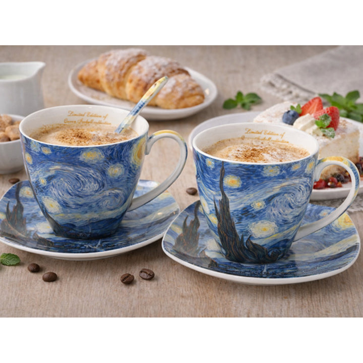 Porzellantassen „Van Gogh – Sternennacht“, 2 x 250 ml, Set, Queen Isabell
