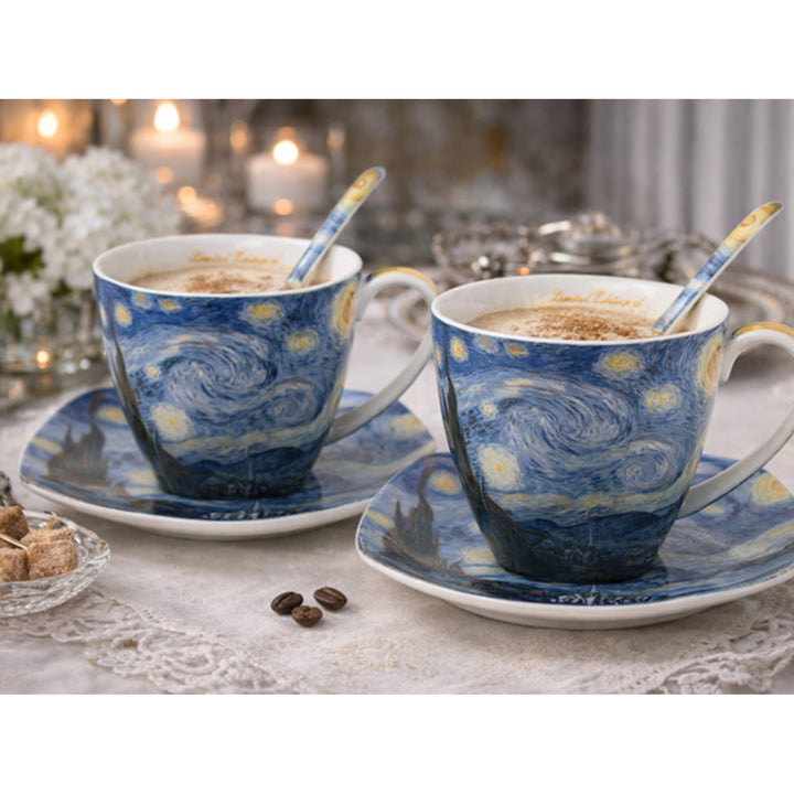 Porzellantassen „Van Gogh – Sternennacht“, 2 x 250 ml, Set, Queen Isabell