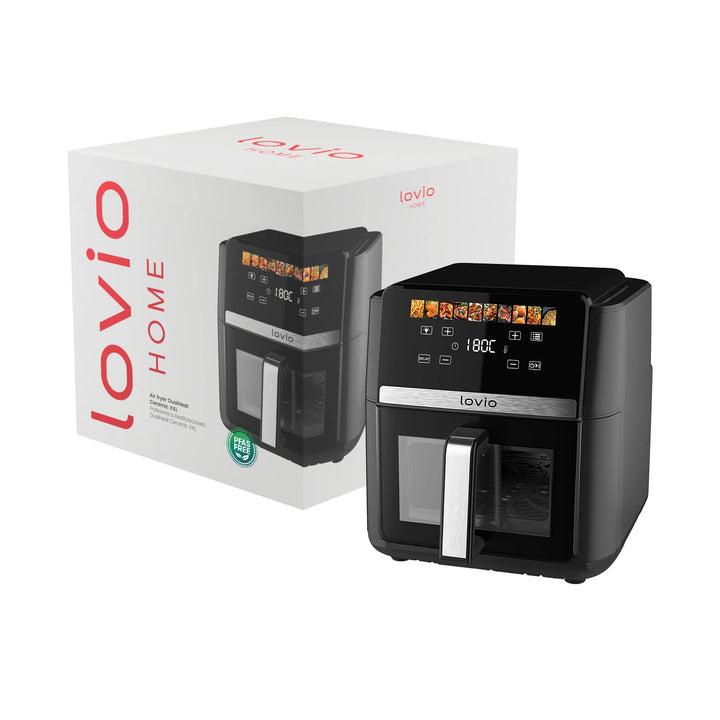 Ölfreie Heißluftfritteuse LOVIO DualHeat XXL Ceramic LVAF004BK 9 l, 2000 W, schwarz