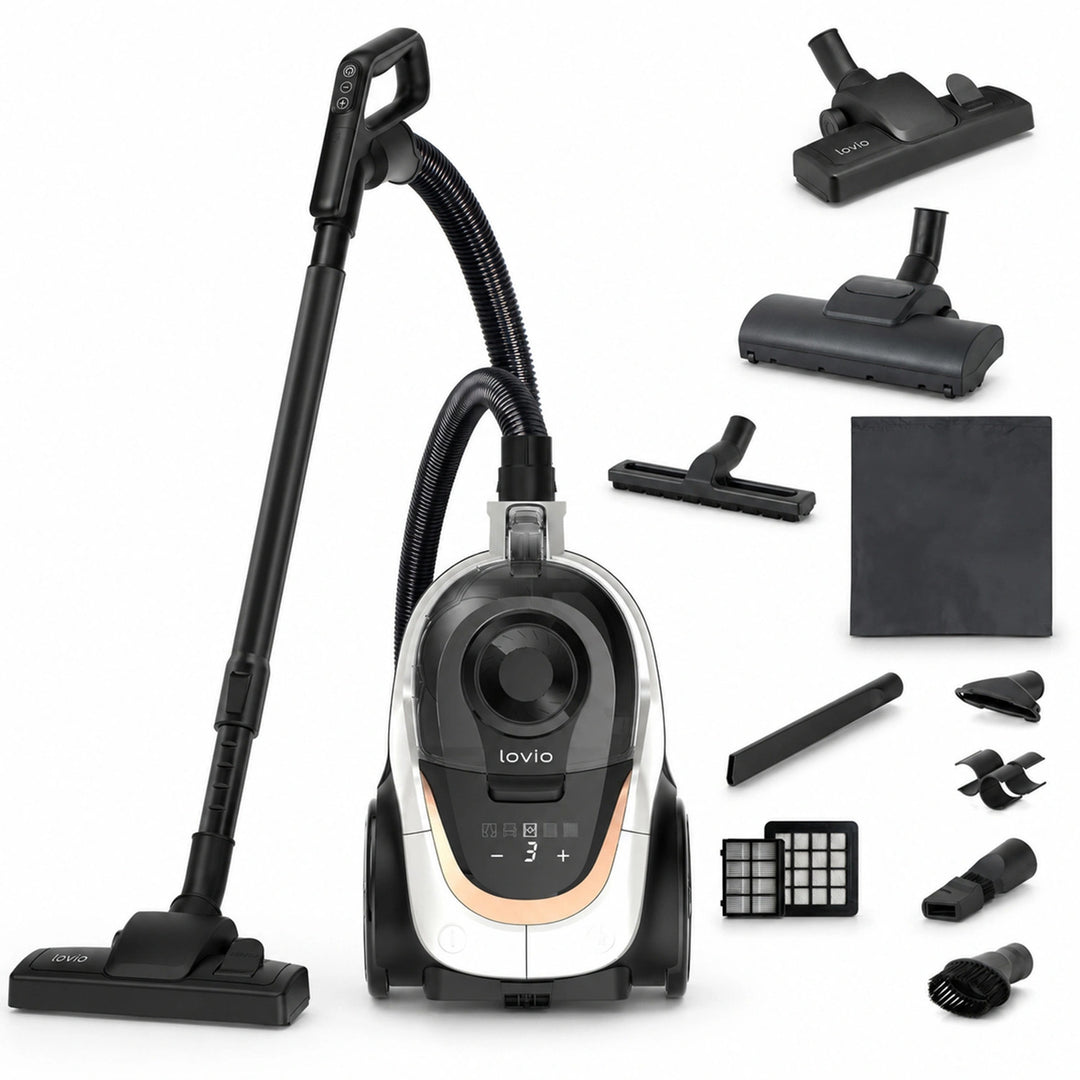 Beutelloser Staubsauger LOVIO VacuuFlex L PRO LVCVC004, 899 W, 3 l, Fernbedienung