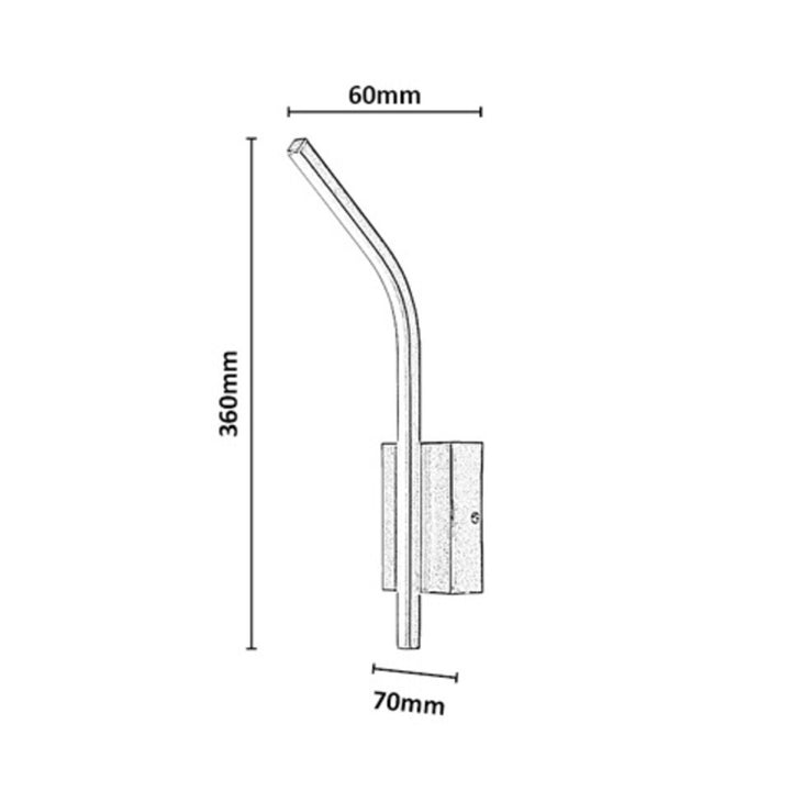 Innenwandleuchte Tilmann, schwarz, LED 10 W, 550 lm, 4000 K, H 36 cm, IP44, Touch-Bedienung, 75088