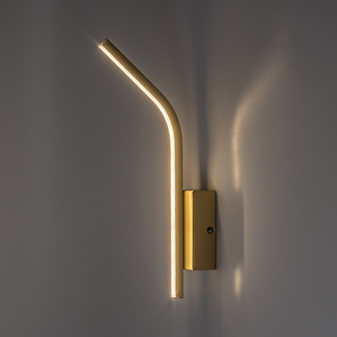 Innenwandleuchte Tilmann, goldfarben, LED 10 W, 550 lm, 4000 K, H 36 cm, IP44, Touch-Bedienung, 75089