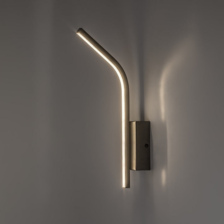 Innenwandleuchte Tilmann, Gunmetal, LED 10 W, 550 lm, 4000 K, H 36 cm, IP44, Touch-Bedienung, 75000