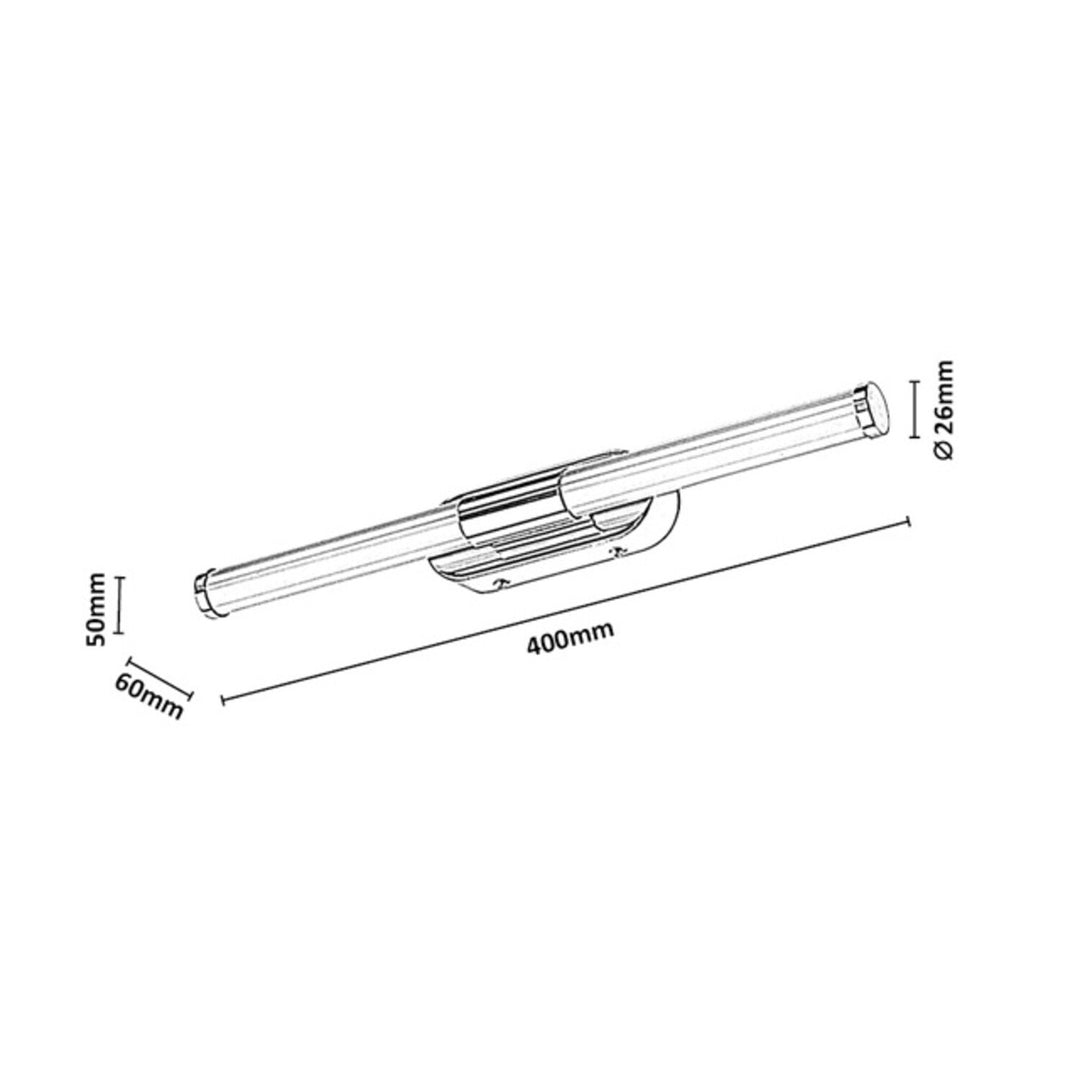Innenwandleuchte Tenebra, LED 6 W, 730 lm, 4000 K, L 40 cm, IP44, Chrom, 75094