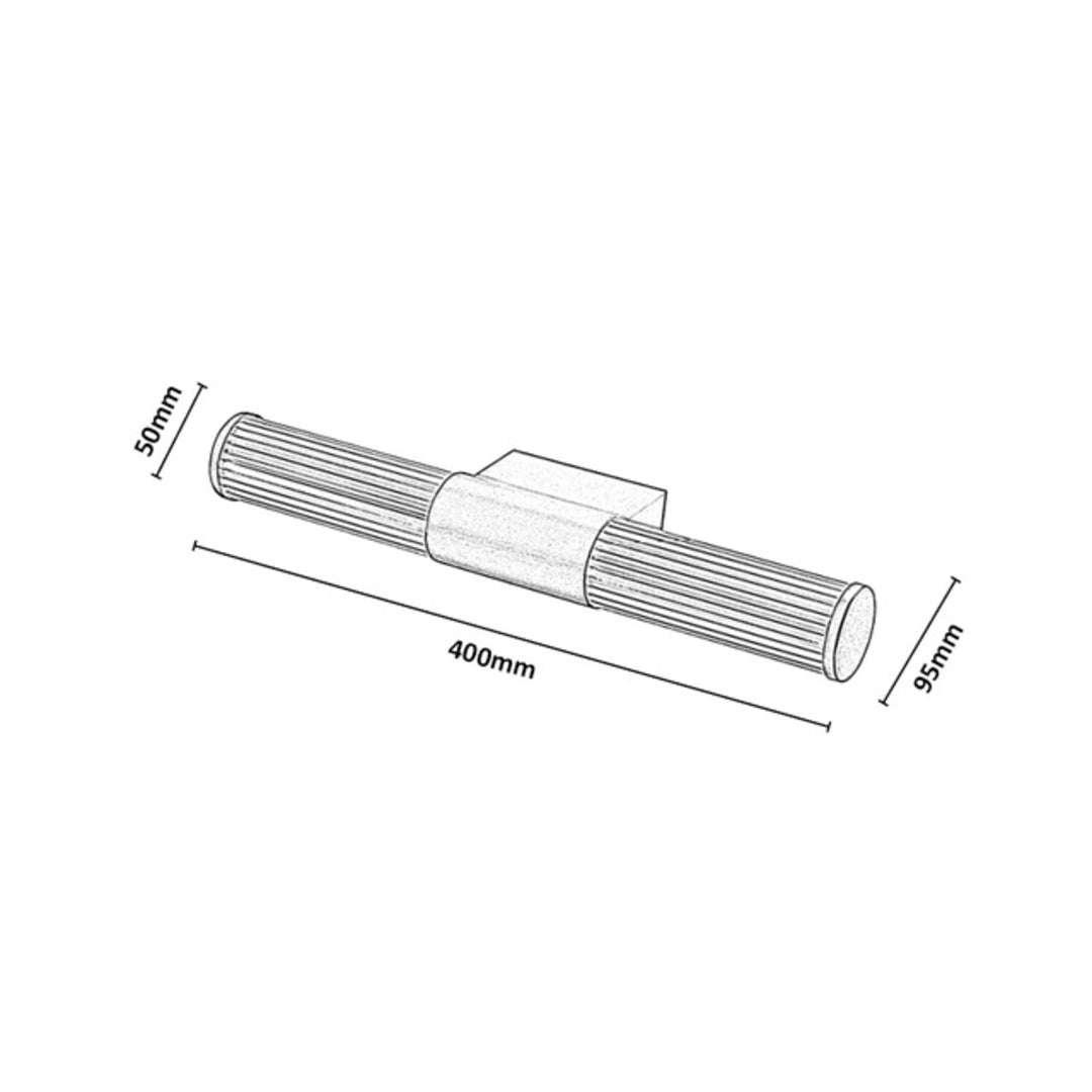 Badezimmer-Wandleuchte, Calyn, LED 8 W, 4000 K, 620 lm, L 40 cm, goldfarben, IP44, 75104