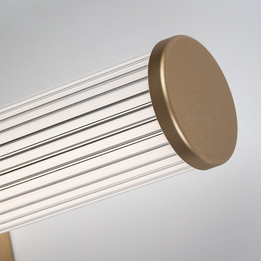 Badezimmer-Wandleuchte, Calyn, LED 8 W, 4000 K, 620 lm, L 40 cm, goldfarben, IP44, 75104