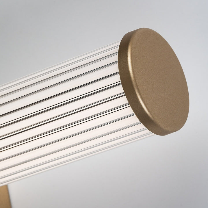 Badezimmer-Wandleuchte, Calyn, LED 8 W, 4000 K, 620 lm, L 40 cm, goldfarben, IP44, 75104