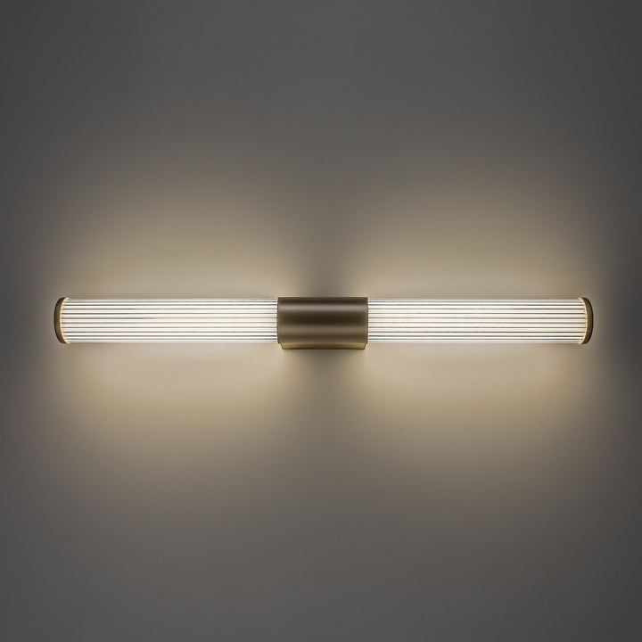 Badezimmer-Wandleuchte, Calyn, LED 15 W, 4000 K, 1450 lm, L 60 cm, goldfarben, IP44, 75105