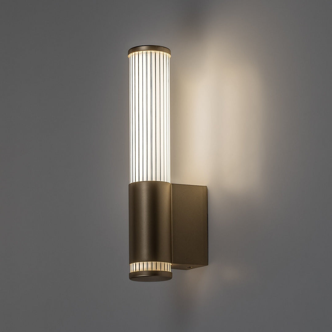 Badezimmer-Wandleuchte, Calyn, LED 6 W, 4000 K, 530 lm, H 29 cm, goldfarben, IP44, 75106