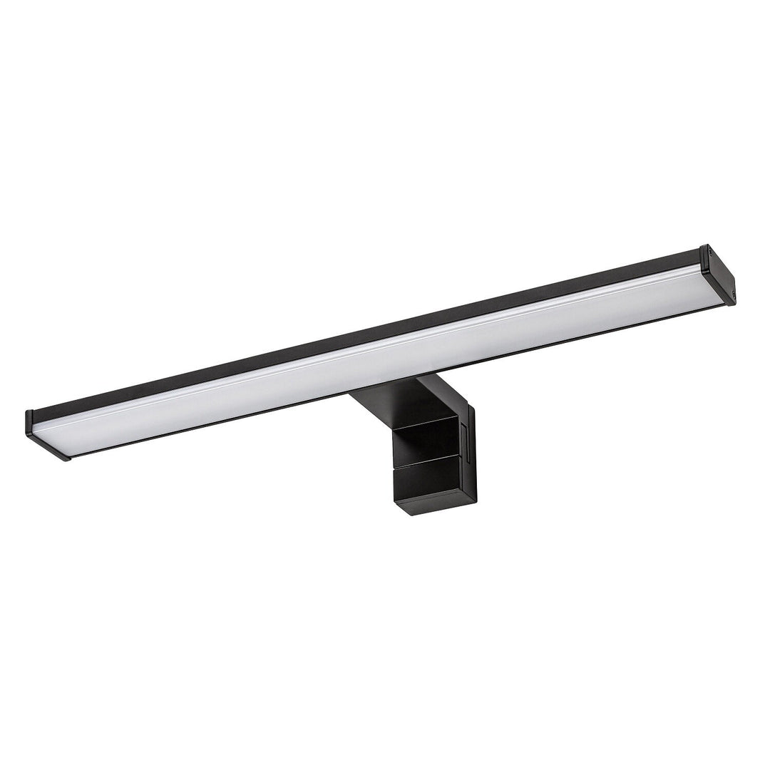 Badezimmer-Wandleuchte, Seyra, LED 8 W, 4000 K, 650 lm, L 40 cm, schwarz, IP44, 75112