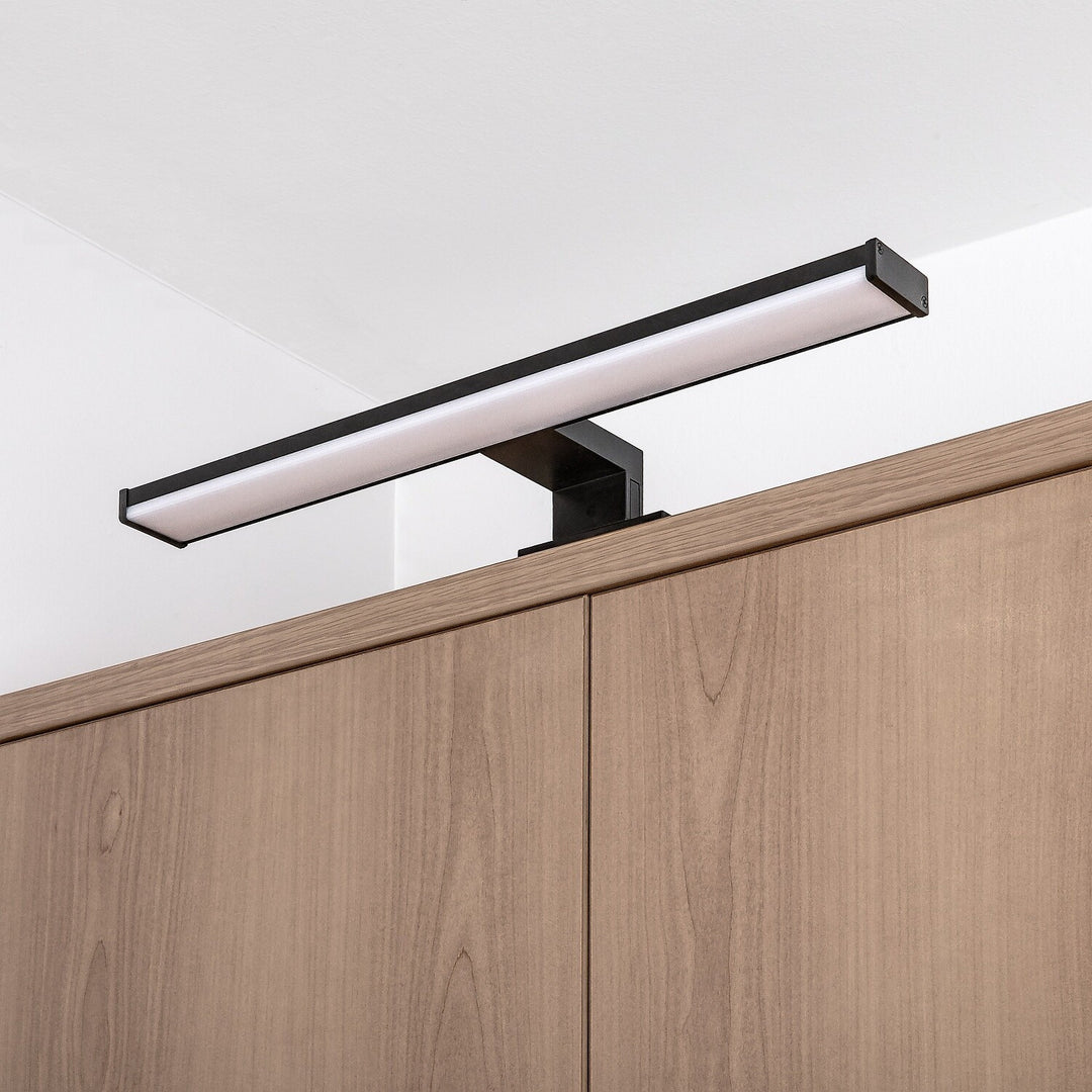 Badezimmer-Wandleuchte, Seyra, LED 8 W, 4000 K, 650 lm, L 40 cm, schwarz, IP44, 75112