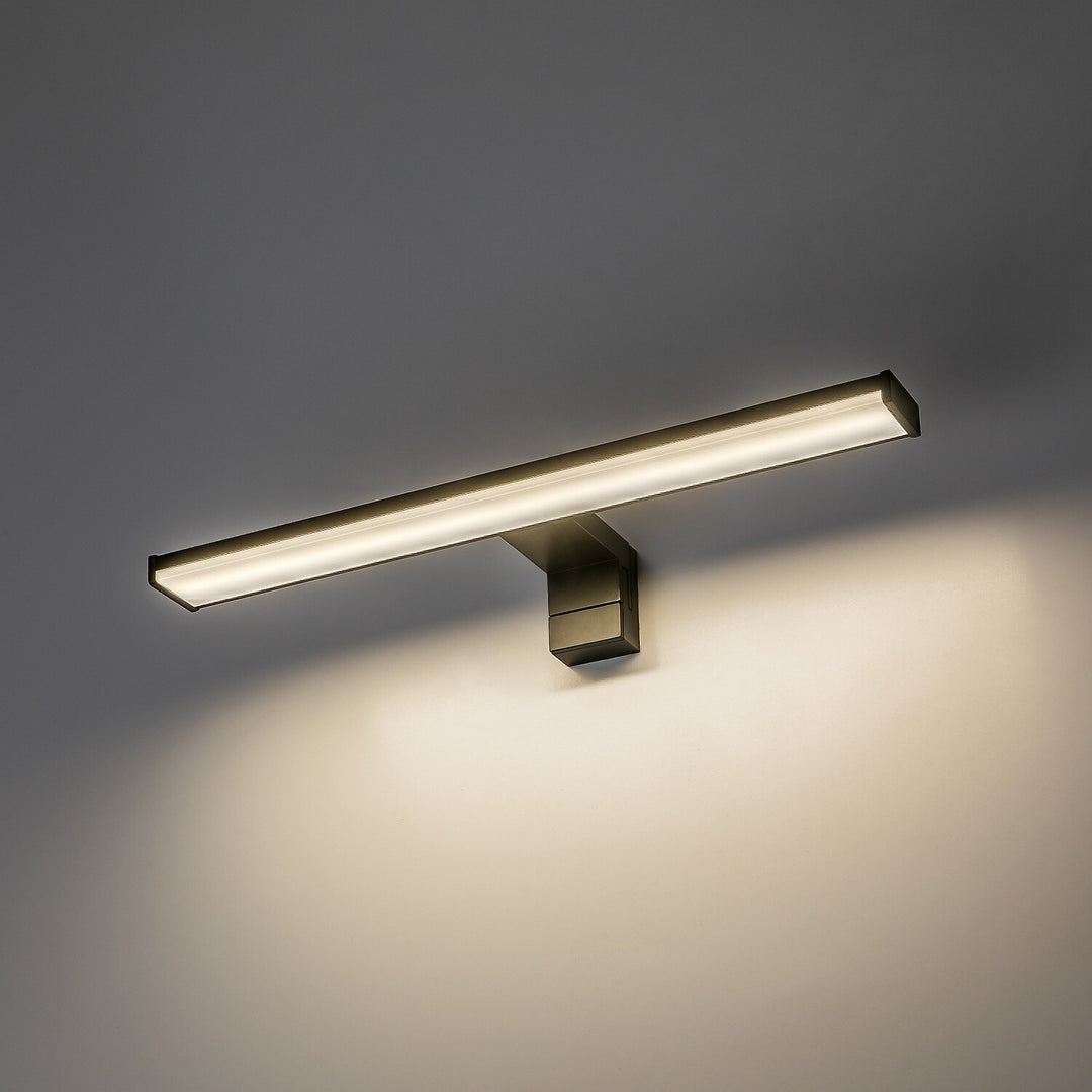 Badezimmer-Wandleuchte, Seyra, LED 8 W, 4000 K, 650 lm, L 40 cm, schwarz, IP44, 75112
