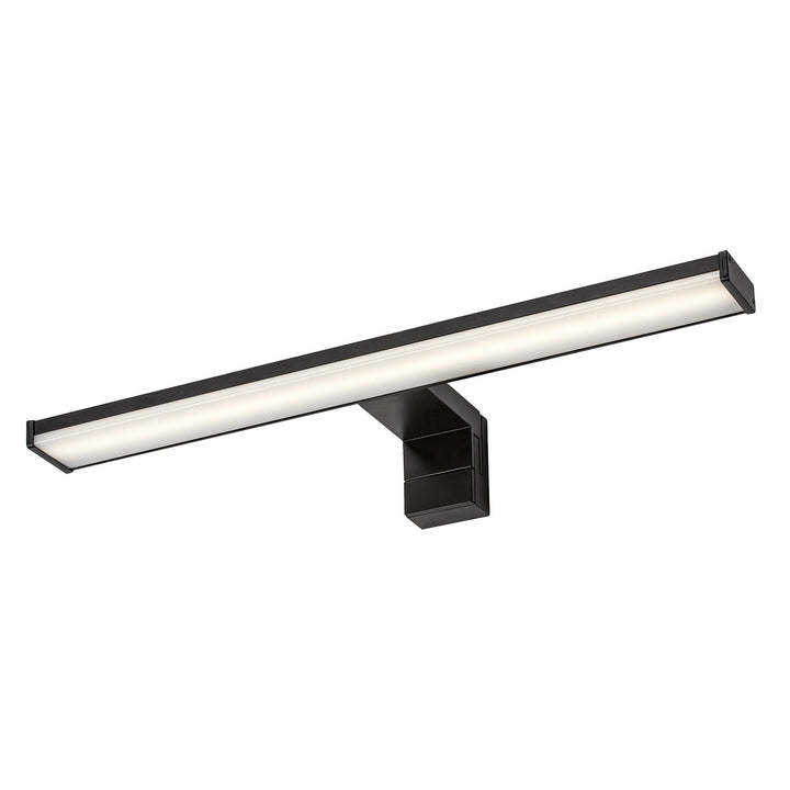 Badezimmer-Wandleuchte, Seyra, LED 8 W, 4000 K, 650 lm, L 40 cm, schwarz, IP44, 75112