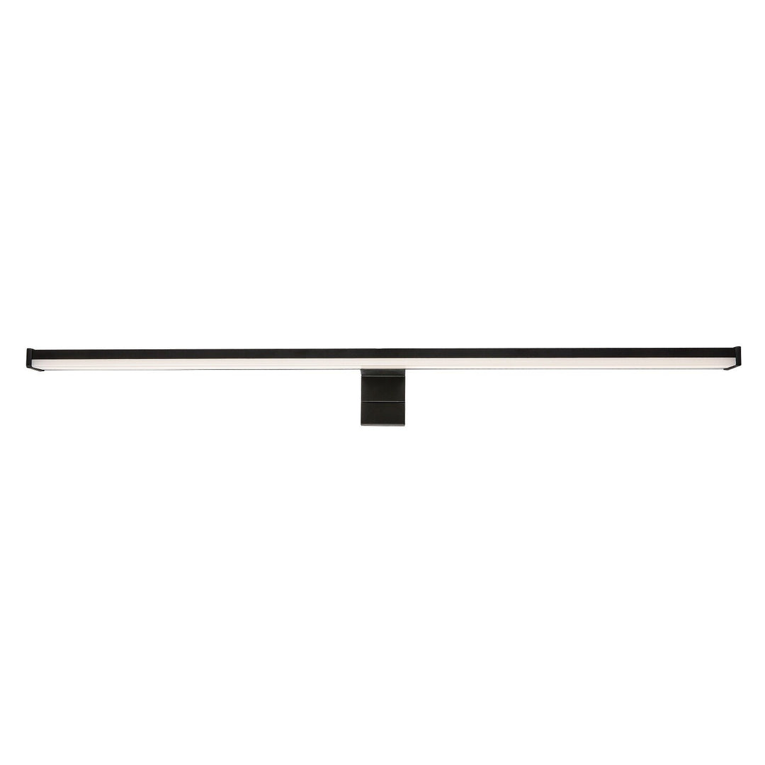 Badezimmer-Wandleuchte, Seyra, LED 12 W, 4000 K, 910 lm, L 60 cm, schwarz, IP44, 75113