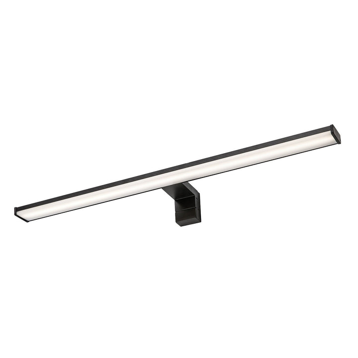 Badezimmer-Wandleuchte, Seyra, LED 12 W, 4000 K, 910 lm, L 60 cm, schwarz, IP44, 75113