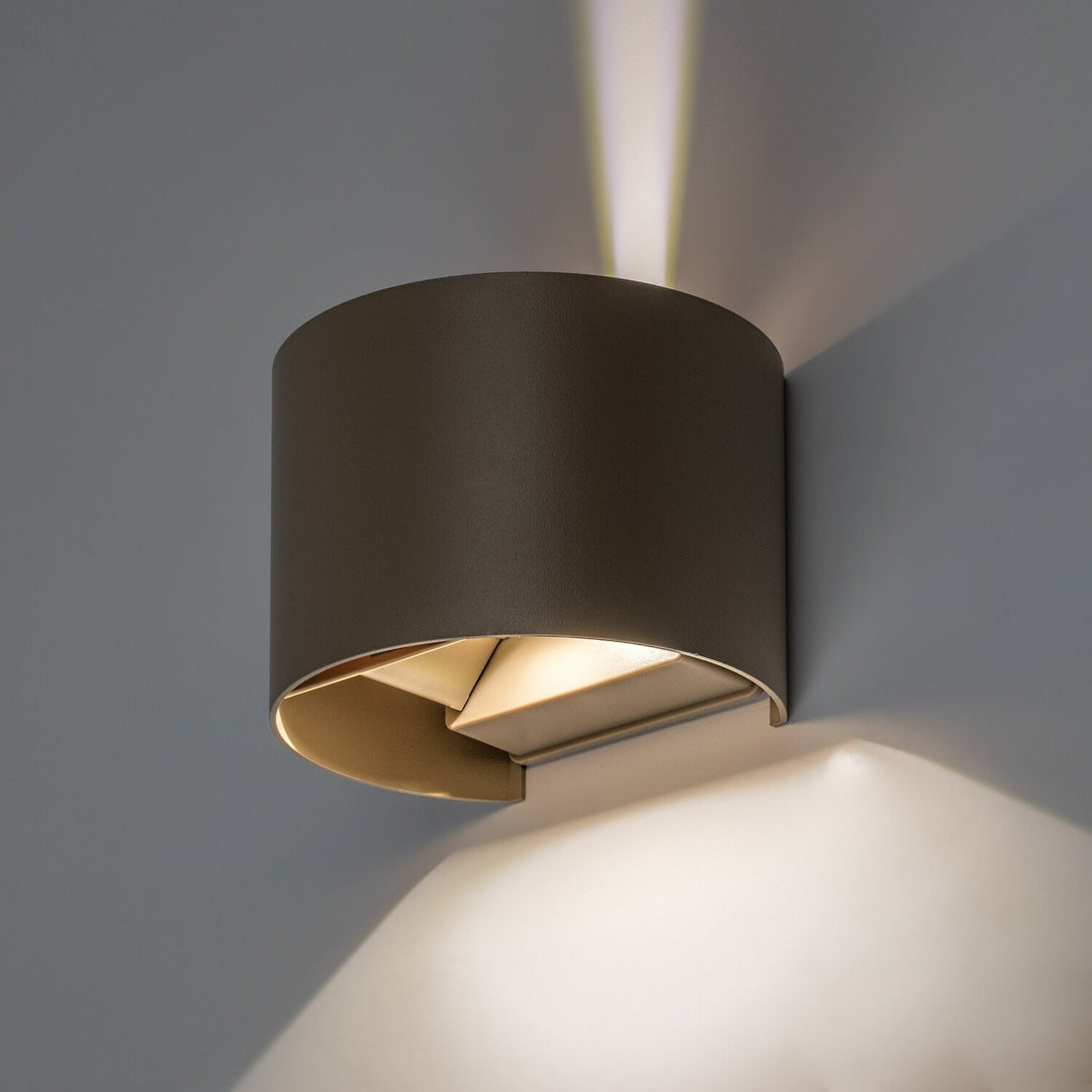 Außenwandleuchte, Virna, LED 5 W, 420 lm, Farbtemperatur 2700, 4000, 6500 K, IP54, grau-beige, 77217