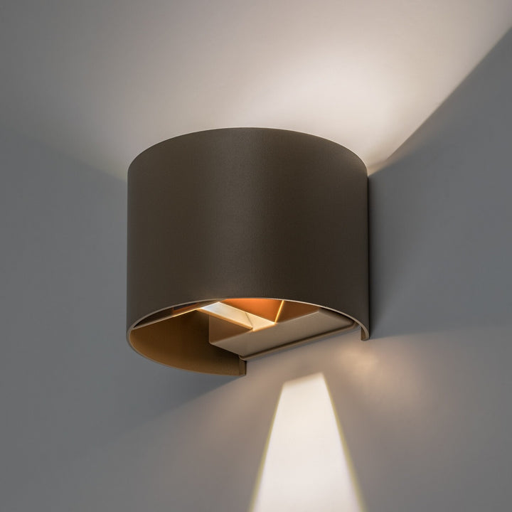 Außenwandleuchte, Virna, LED 5 W, 420 lm, Farbtemperatur 2700, 4000, 6500 K, IP54, grau-beige, 77217