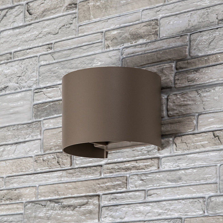 Außenwandleuchte, Virna, LED 5 W, 420 lm, Farbtemperatur 2700, 4000, 6500 K, IP54, grau-beige, 77217