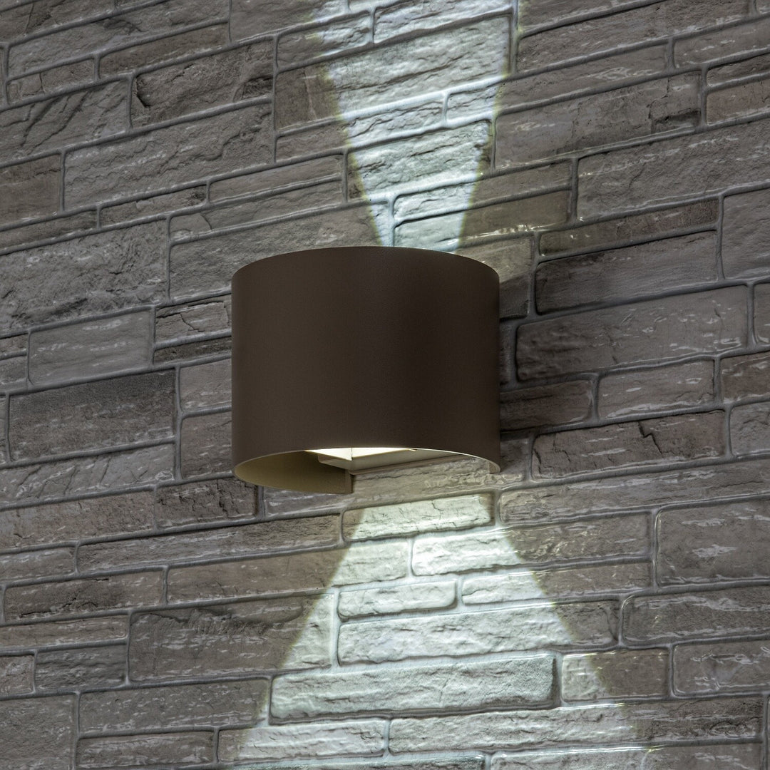 Außenwandleuchte, Virna, LED 5 W, 420 lm, Farbtemperatur 2700, 4000, 6500 K, IP54, grau-beige, 77217