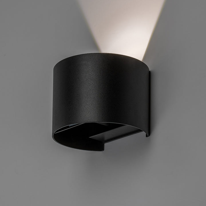Außenwandleuchte, Virna, LED 5 W, 420 lm, Farbtemperatur 2700, 4000, 6500 K, IP54, schwarz, 77218