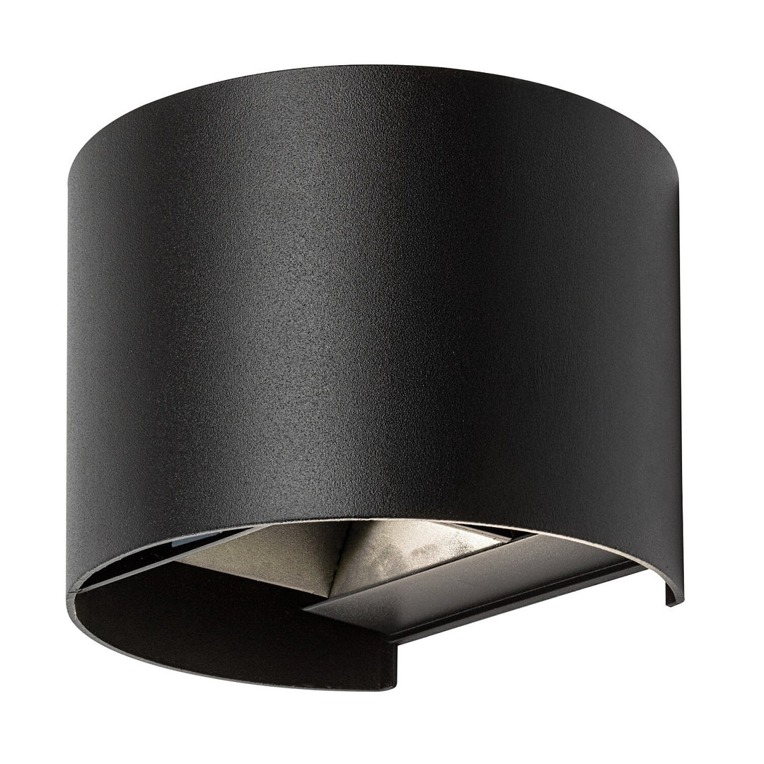 Außenwandleuchte, Virna, LED 5 W, 420 lm, Farbtemperatur 2700, 4000, 6500 K, IP54, schwarz, 77218