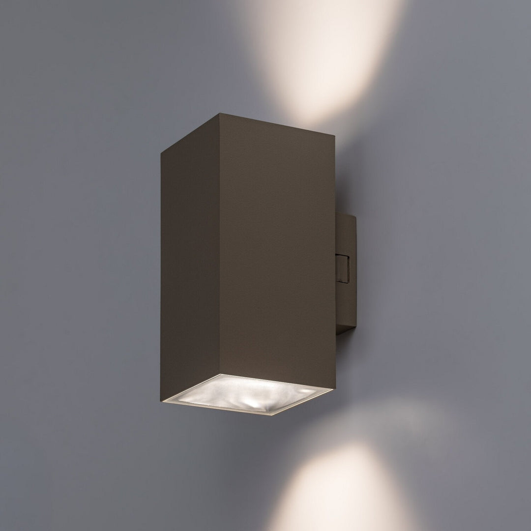 Außenwandleuchte, Urfa, LED 18 W, 1800 lm, Farbtemperatur 2700, 4000, 6500 K, H 16 cm, IP65, grau-beige, 77215