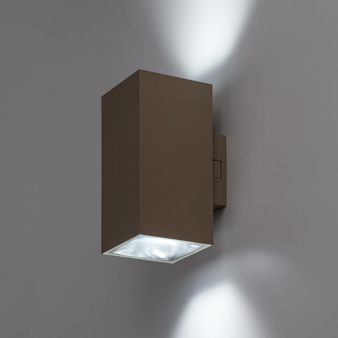 Außenwandleuchte, Urfa, LED 18 W, 1800 lm, Farbtemperatur 2700, 4000, 6500 K, H 16 cm, IP65, grau-beige, 77215