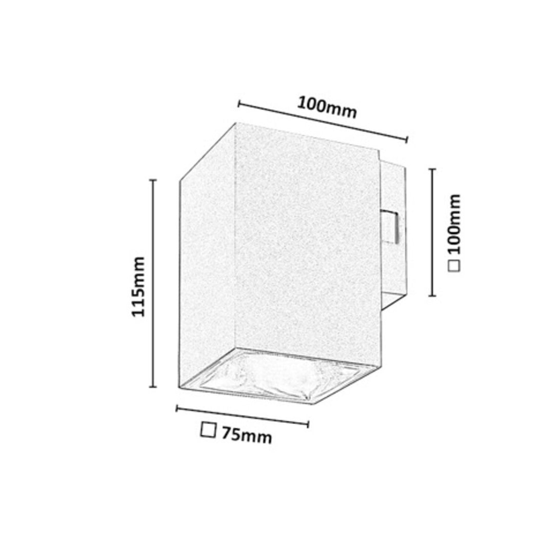 Außenwandleuchte, Urfa, LED 9 W, 900 lm, Farbtemperatur 2700, 4000, 6500 K, H 11,5 cm, IP65, grau-beige, 77216