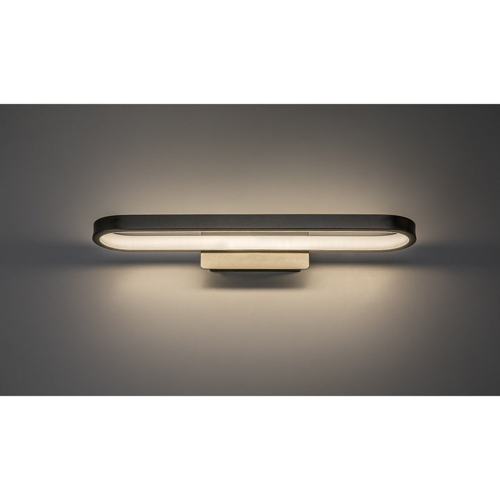 Badezimmer-Wandleuchte, Odran, LED 15 W, 1200 lm, 4000 K, L 40 cm, Gunmetal, IP44, 75114