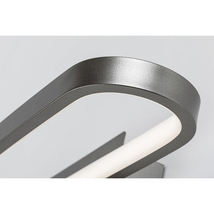 Badezimmer-Wandleuchte, Odran, LED 15 W, 1200 lm, 4000 K, L 40 cm, Gunmetal, IP44, 75114