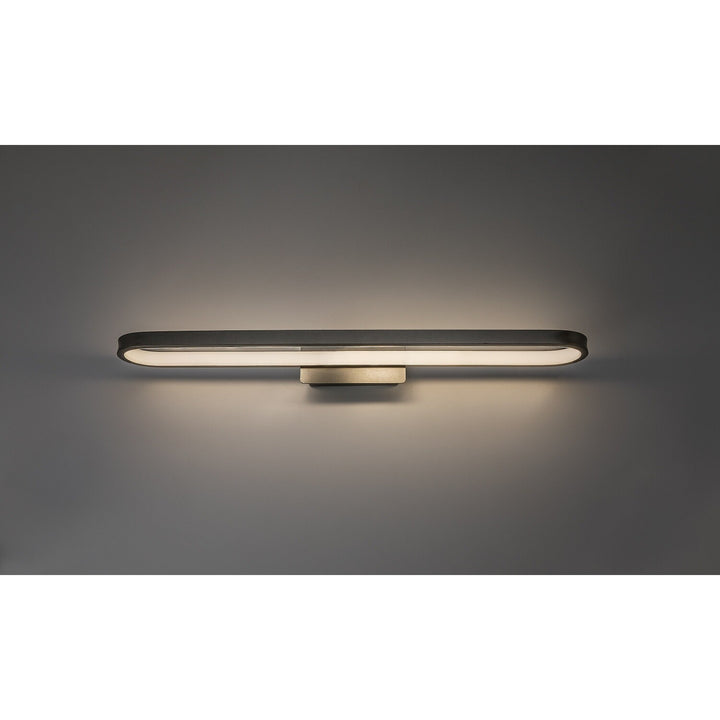 Badezimmer-Wandleuchte, Odran, LED 18 W, 1350 lm, 4000 K, L 60 cm, Gunmetal, IP44, 75115