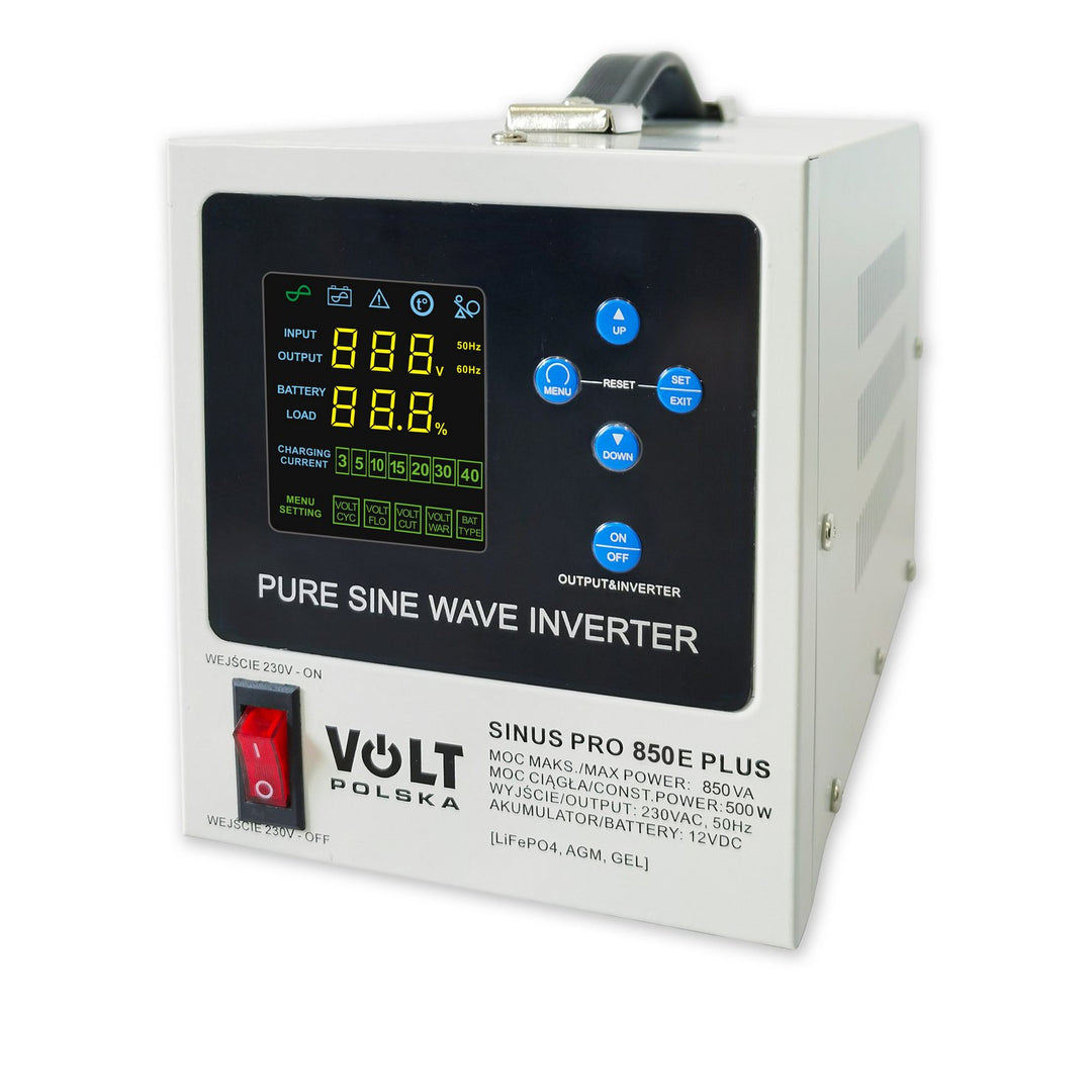 Notstromversorgung Sinus Pro 850 E Plus, 12/230 V, Dauerleistung 500 W, Gesamtleistung 850 VA, 3SPM08012M
