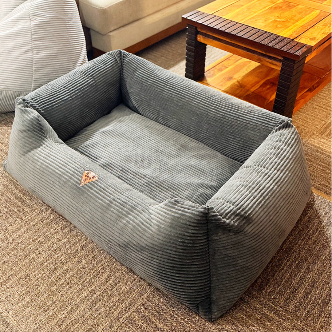 Premium-Hundebett aus Cord, 120 x 100 cm, zerlegbar, Dogs4life