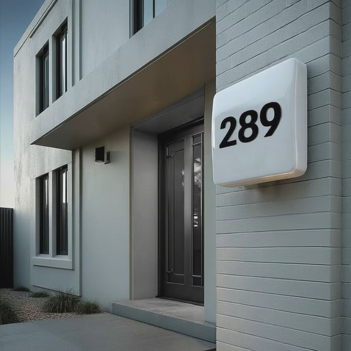 Maclean LED-Leuchte, Hausnummer, mit Dämmerungssensor, weiß, max 10W, IP65, farbneutral (4000K), max 1000lm, MCE292 W