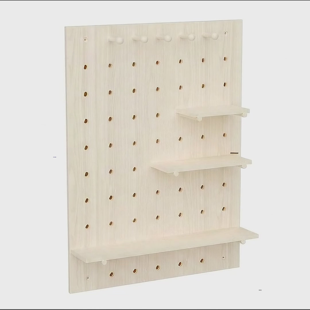 Holzbrett-Organizer Maclean, helle Holzfarbe, 60x80 cm, max. 20 kg, MC-131 WD