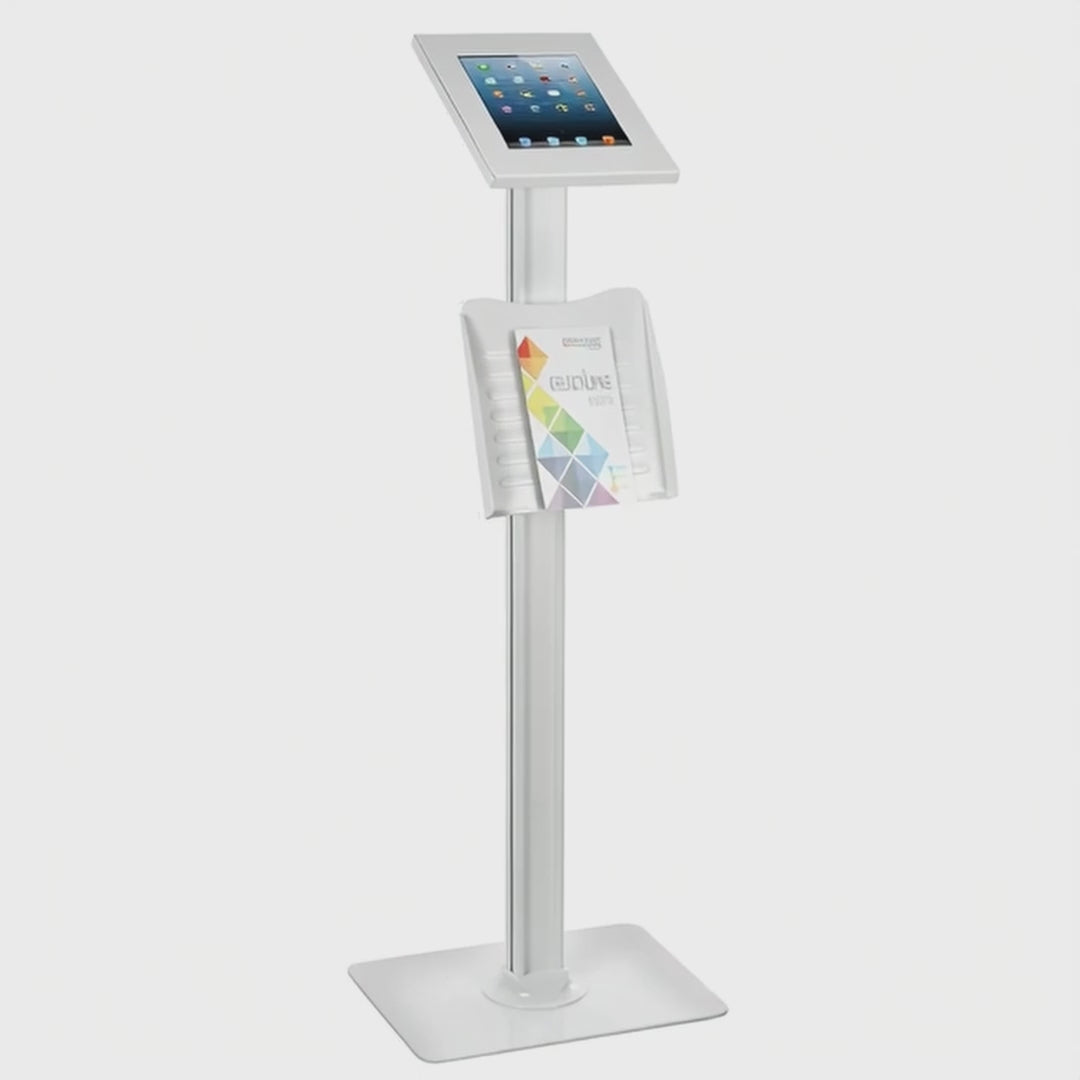 Maclean Tablet-Werbeständer, Bodenständer mit Arretierung, 9.7"/10.2" iPad, 10.5" iPad Air/iPad Pro, 10.1" Samsung Galaxy Tab A (2019), MC-724