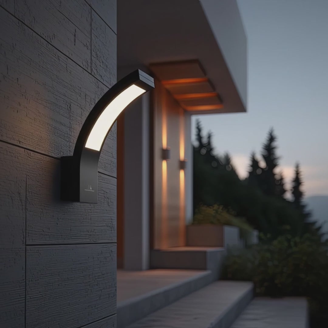 LED-Lampe Fassadenlampe Außenwandleuchte 10W 800lm IP54 4000K Neutralweiß (Schwarz)