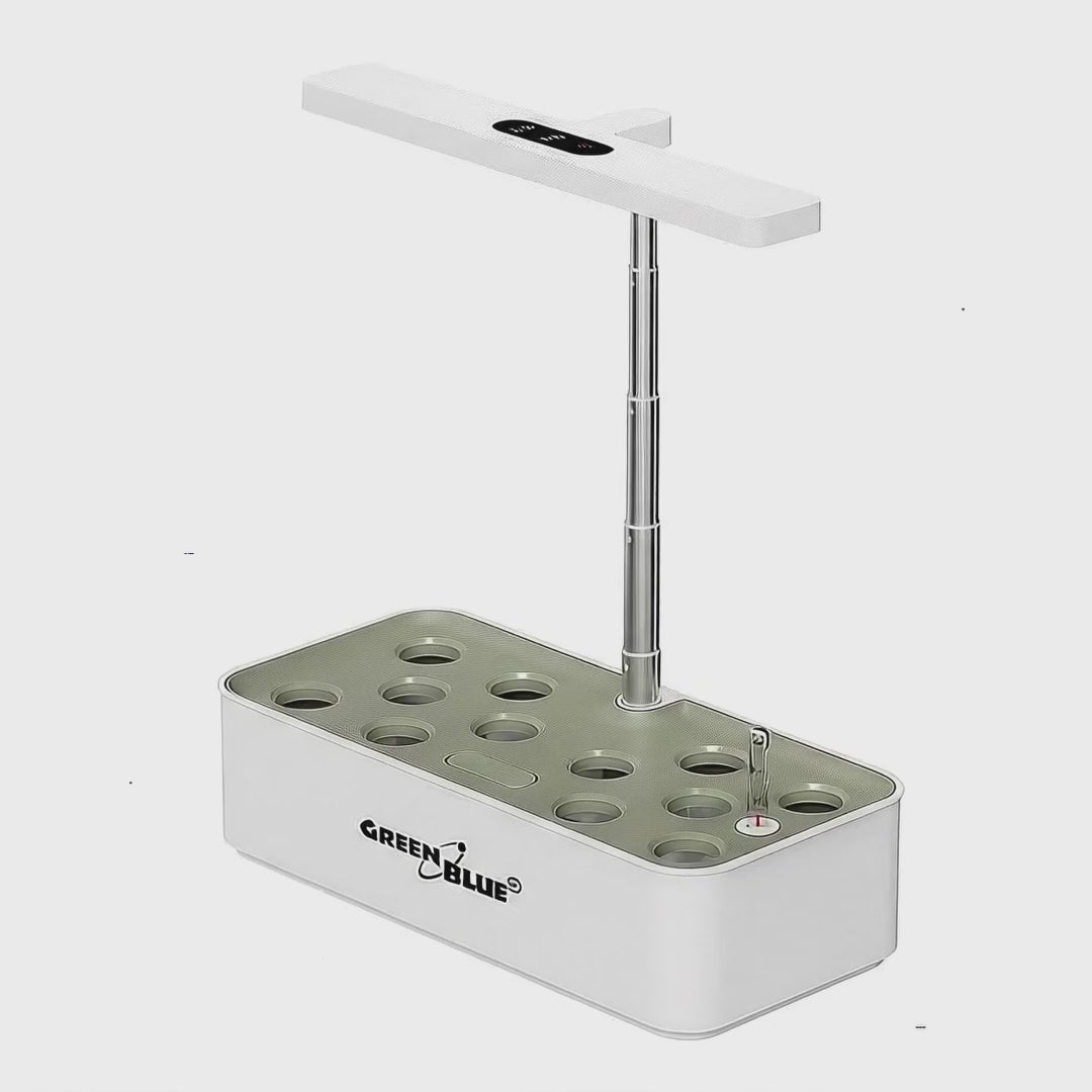 GreenBlue Intelligentes Indoor-Pflanzenaufzuchtsystem, SMART-Topf, 4L Fassungsvermögen, für 12 Pflanzen, Vollspektrum-LEDs, GB133
